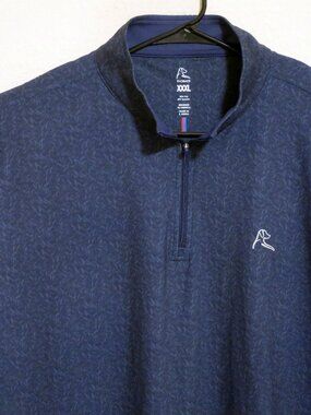 Rhoback Pullover Mens 3XL Long Sleeve 1/4 Zip Performance Navy Blue